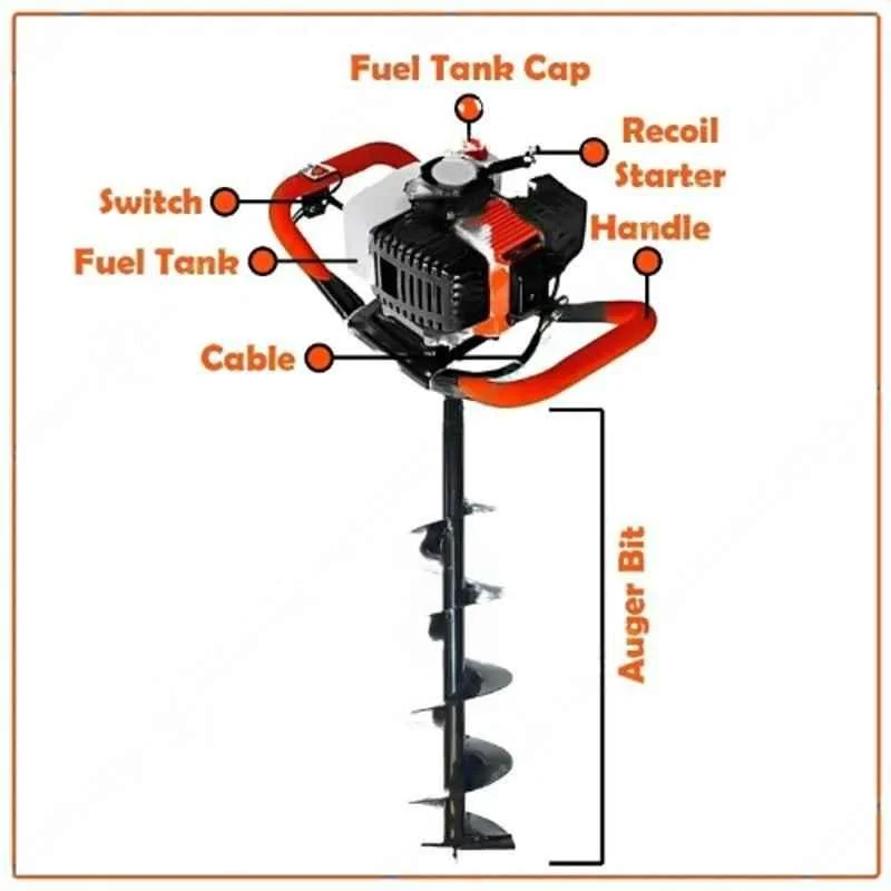 Greenleaf 52CC 2 Stroke Earth Auger with 8 inch Bit, EA-20